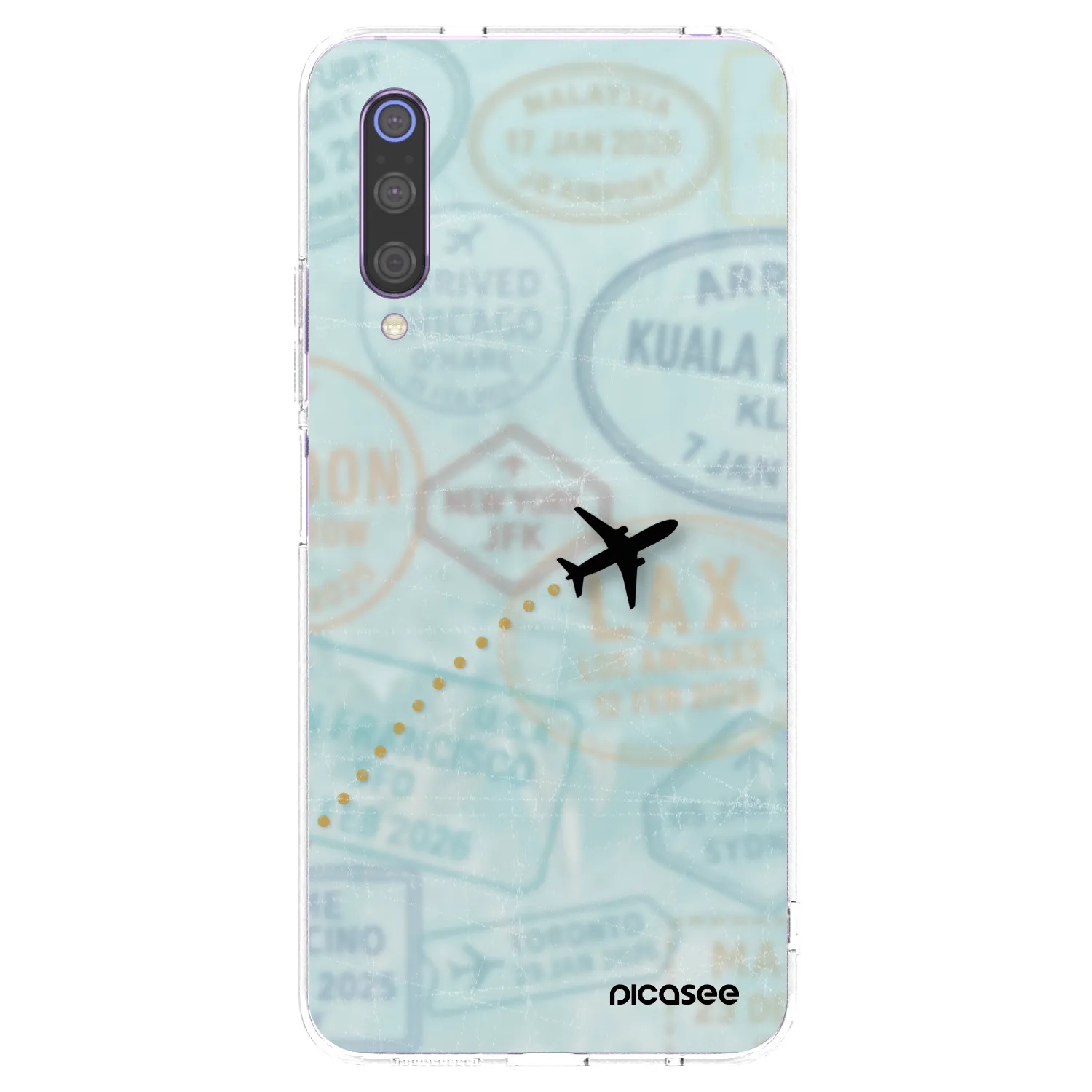 Picasee Xiaomi Mi 9 Hülle - Transparentes Silikon - FLIGHT PATH