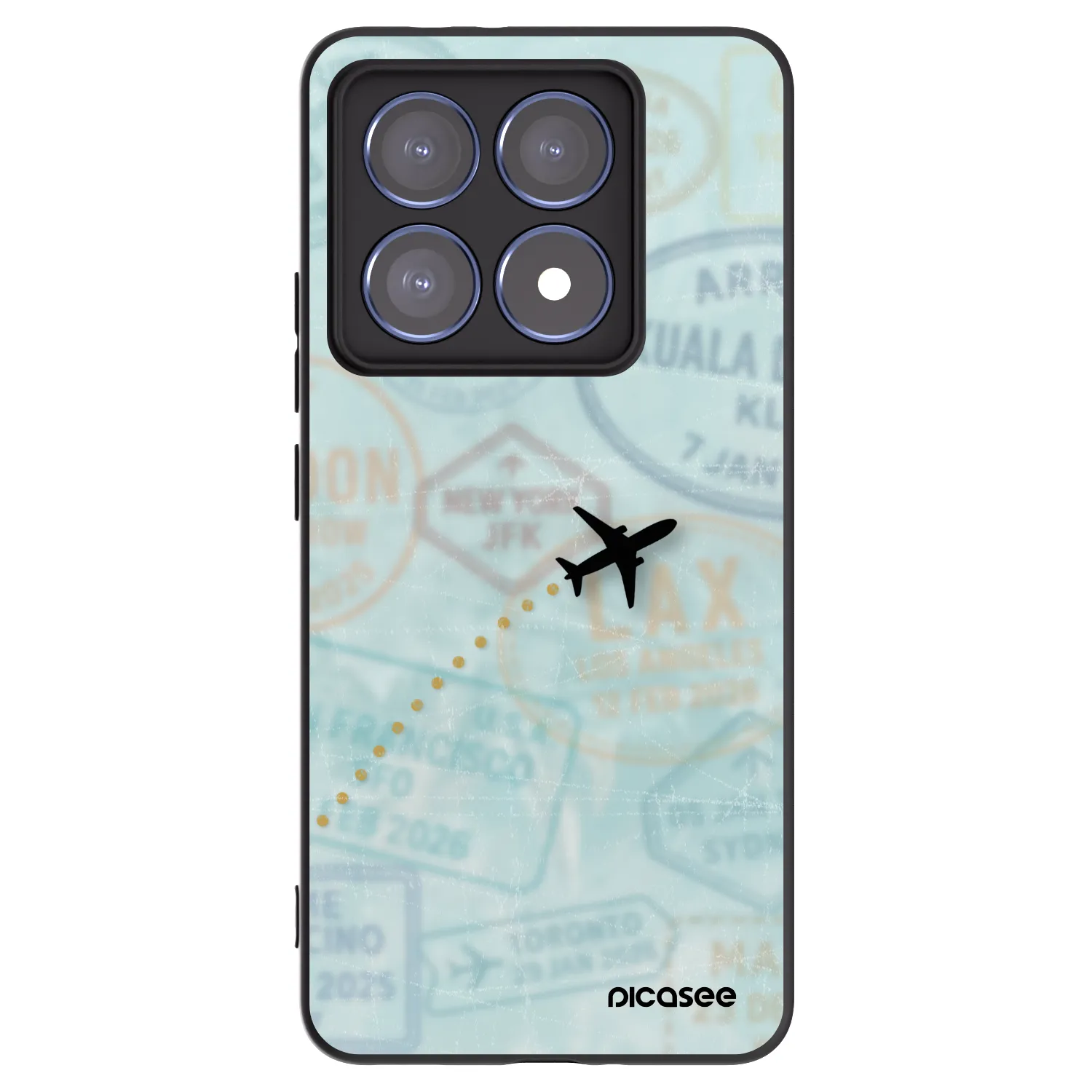 Picasee Xiaomi 14T Pro Hülle - Schwarzes Silikon - FLIGHT PATH