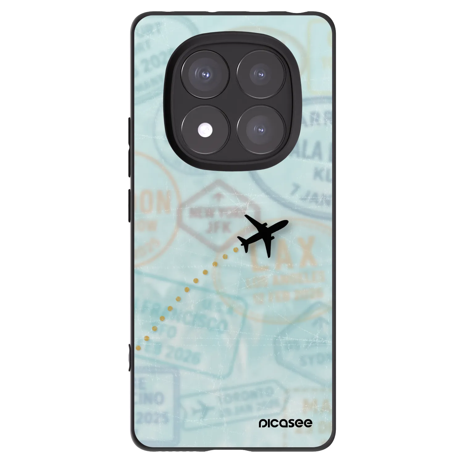 Picasee Xiaomi Redmi Note 14 Pro 5G Hülle - Schwarzes Silikon - FLIGHT PATH