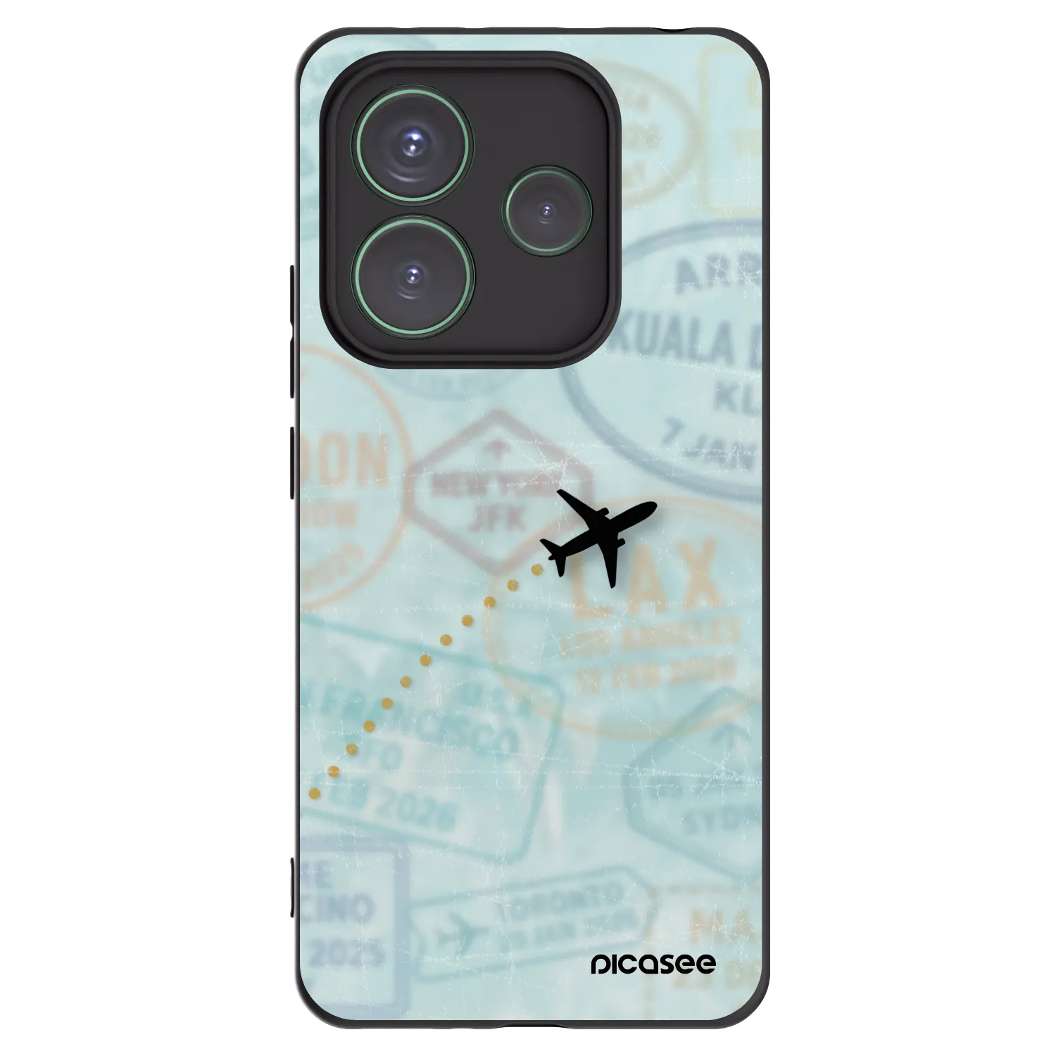 Picasee Xiaomi Redmi Note 14 5G Hülle - Schwarzes Silikon - FLIGHT PATH