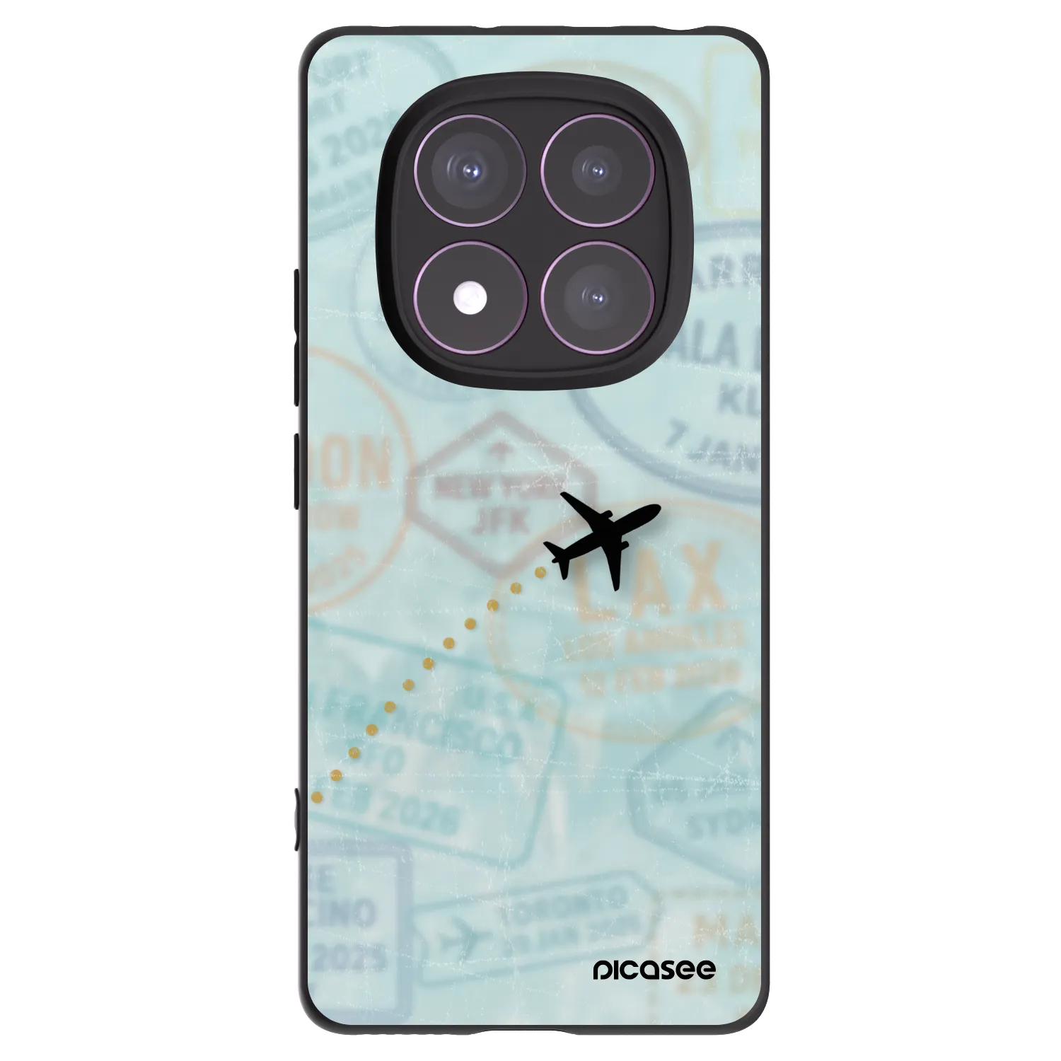 Picasee Xiaomi Redmi Note 14 Pro 4G Hülle - Schwarzes Silikon - FLIGHT PATH