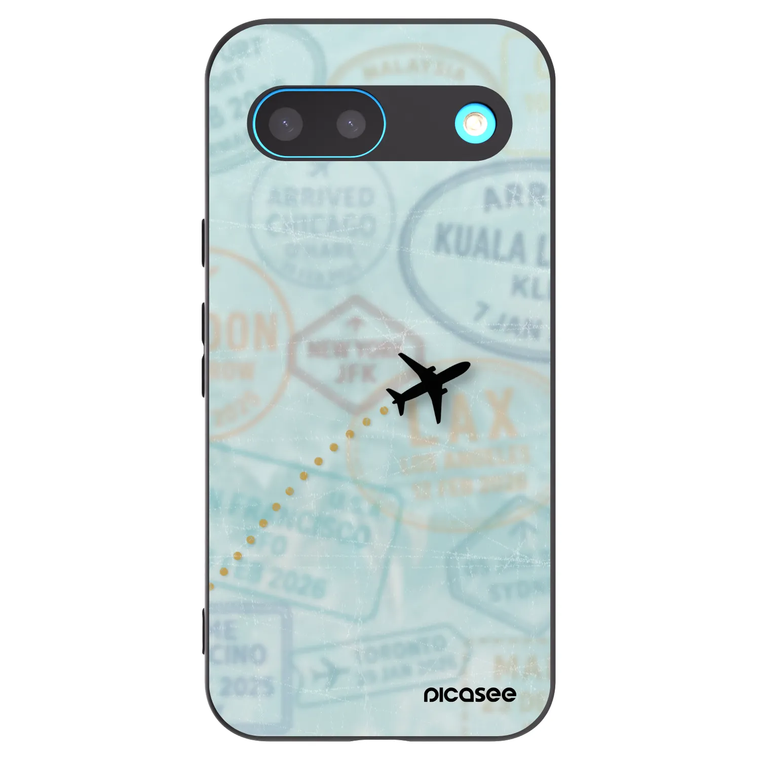 Picasee Google Pixel 8 Hülle - Schwarzes Silikon - FLIGHT PATH