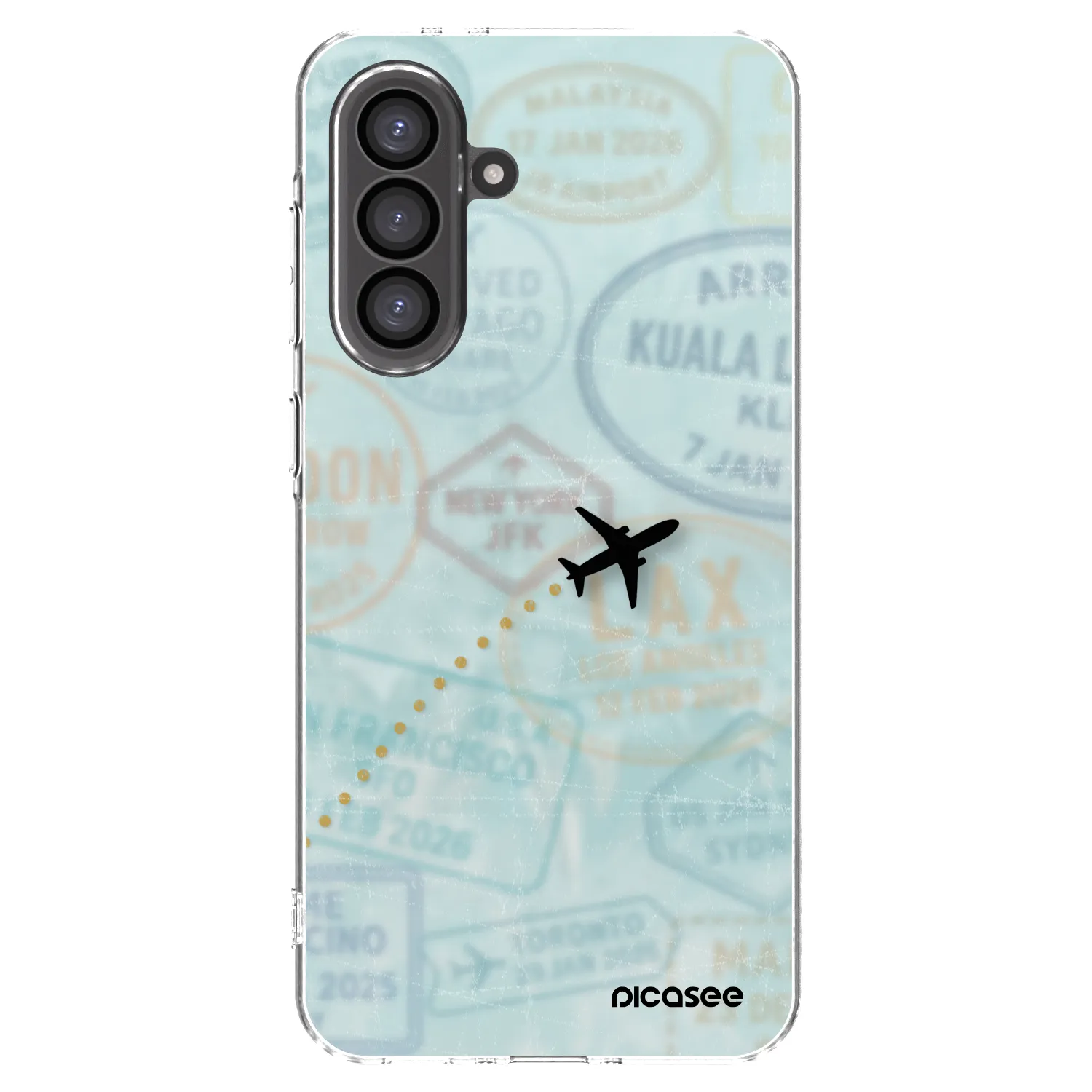 Picasee Samsung Galaxy A36 5G Hülle - Transparentes Silikon - FLIGHT PATH