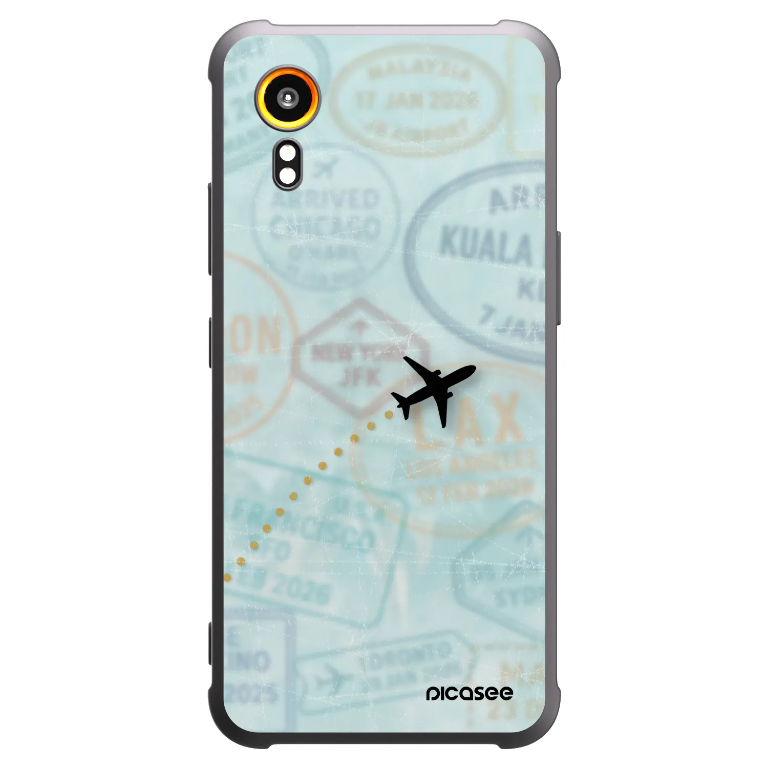 Picasee Samsung Galaxy Xcover 7 Hülle - Schwarzes Silikon - FLIGHT PATH