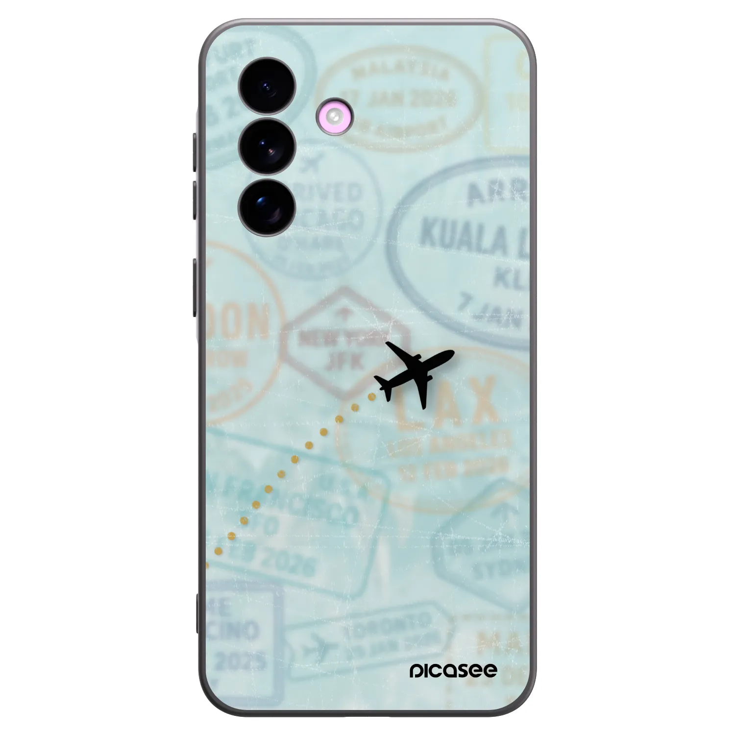 Picasee Samsung Galaxy A57 5G Hülle - Schwarzes Silikon - FLIGHT PATH