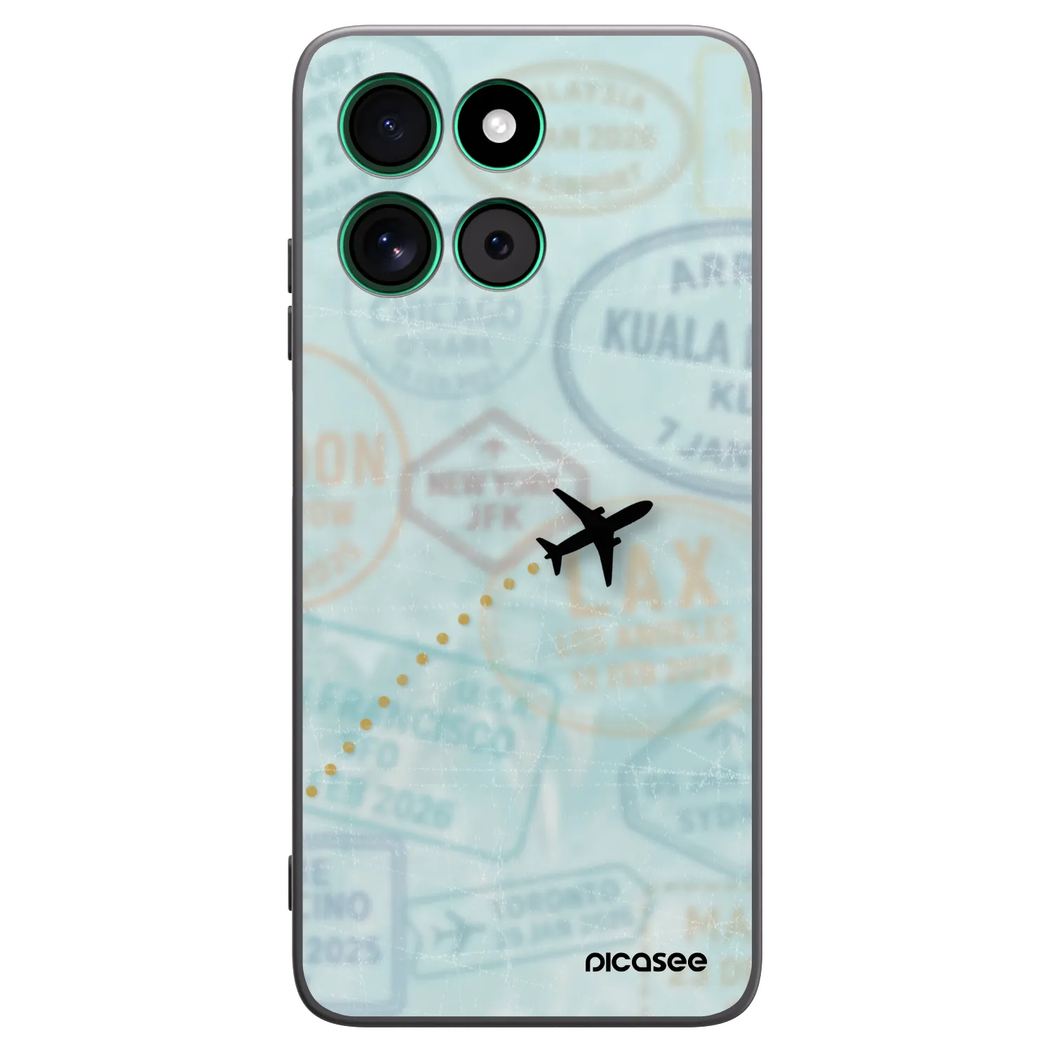 Picasee Motorola Moto G57 Power Hülle - Schwarzes Silikon - FLIGHT PATH