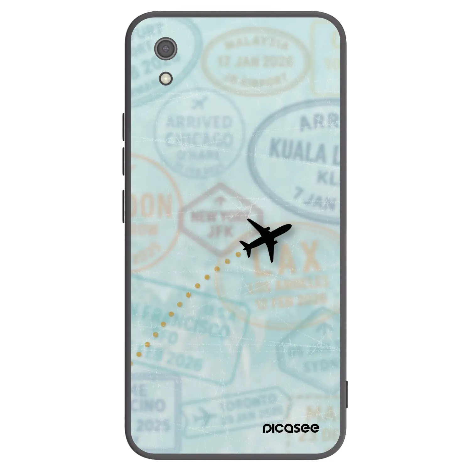 Picasee Xiaomi Redmi 7A Hülle - Schwarzes Silikon - FLIGHT PATH