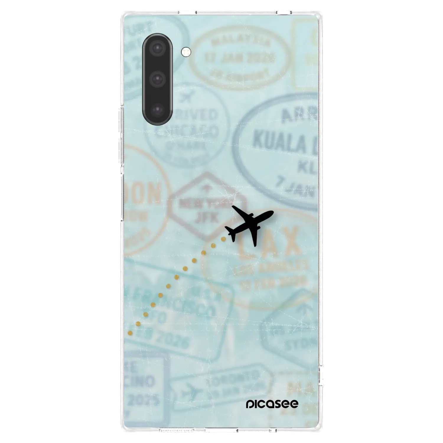 Picasee Samsung Galaxy Note 10 N970F Hülle - Transparentes Silikon - FLIGHT PATH