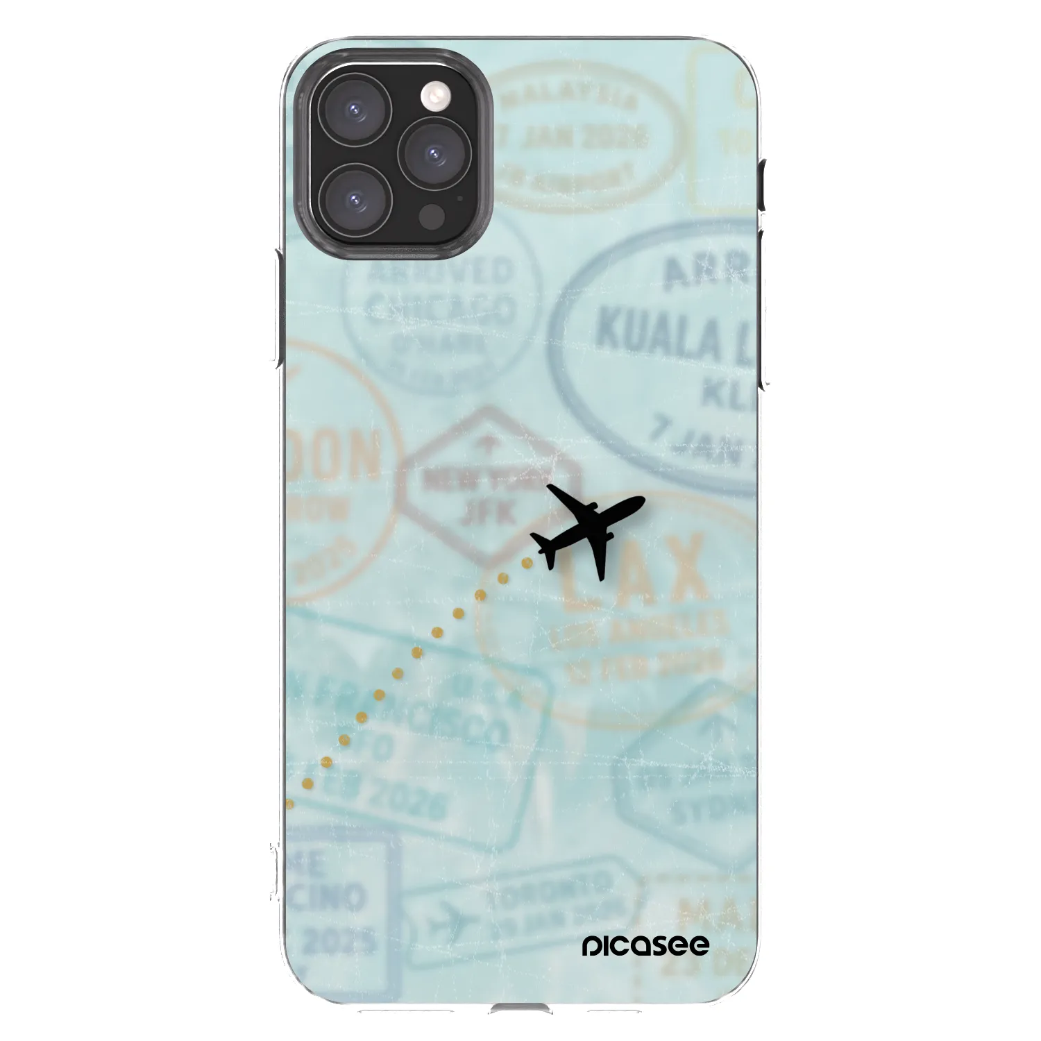 Picasee Apple iPhone 11 Pro Max Hülle - Transparentes Silikon - FLIGHT PATH