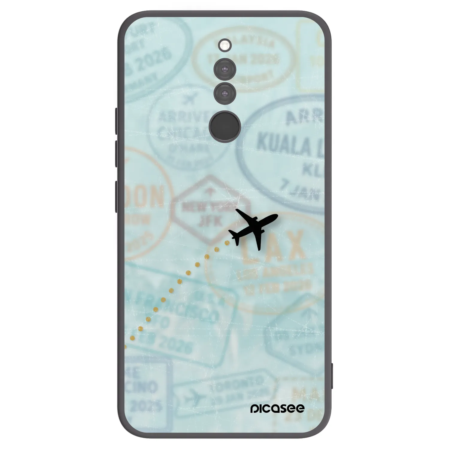 Picasee Xiaomi Redmi 8 Hülle - Schwarzes Silikon - FLIGHT PATH