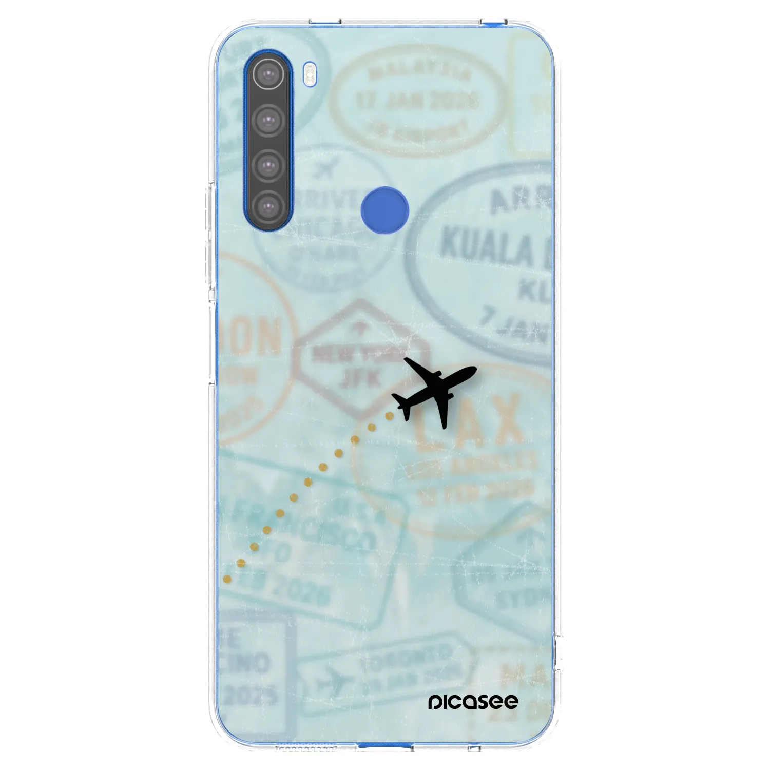 Picasee Xiaomi Redmi Note 8T Hülle - Transparentes Silikon - FLIGHT PATH