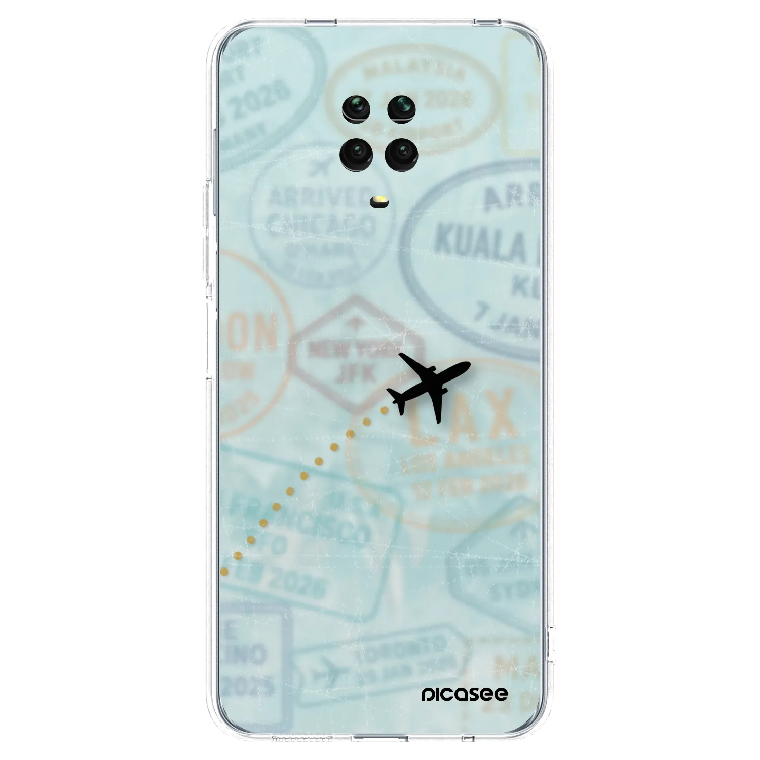 Picasee Xiaomi Redmi Note 9 Pro Hülle - Transparentes Silikon - FLIGHT PATH