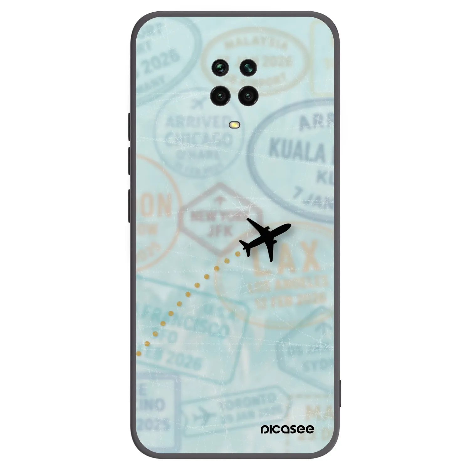 Picasee Xiaomi Redmi Note 9 Pro Hülle - Schwarzes Silikon - FLIGHT PATH
