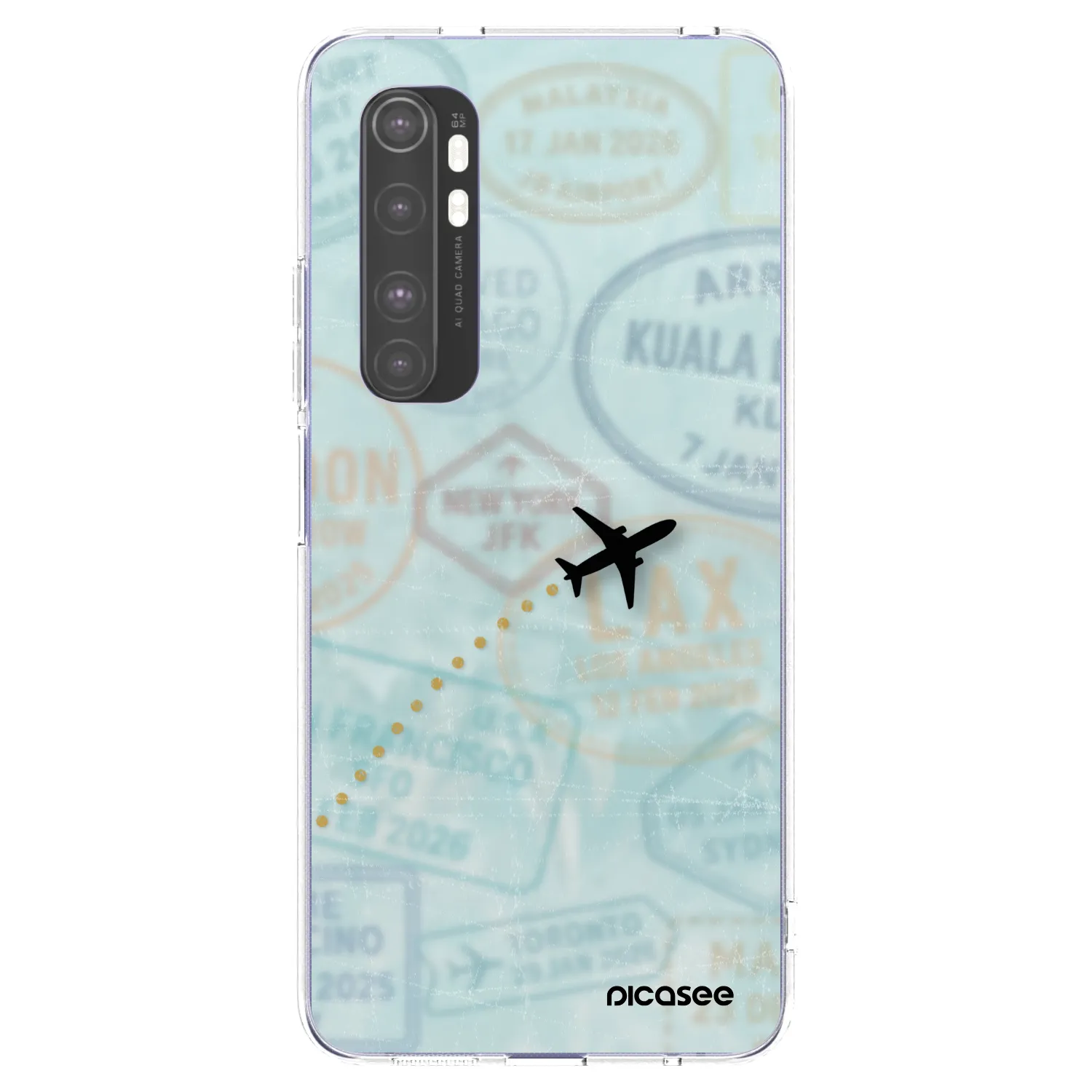 Picasee Xiaomi Mi Note 10 Lite Hülle - Transparentes Silikon - FLIGHT PATH