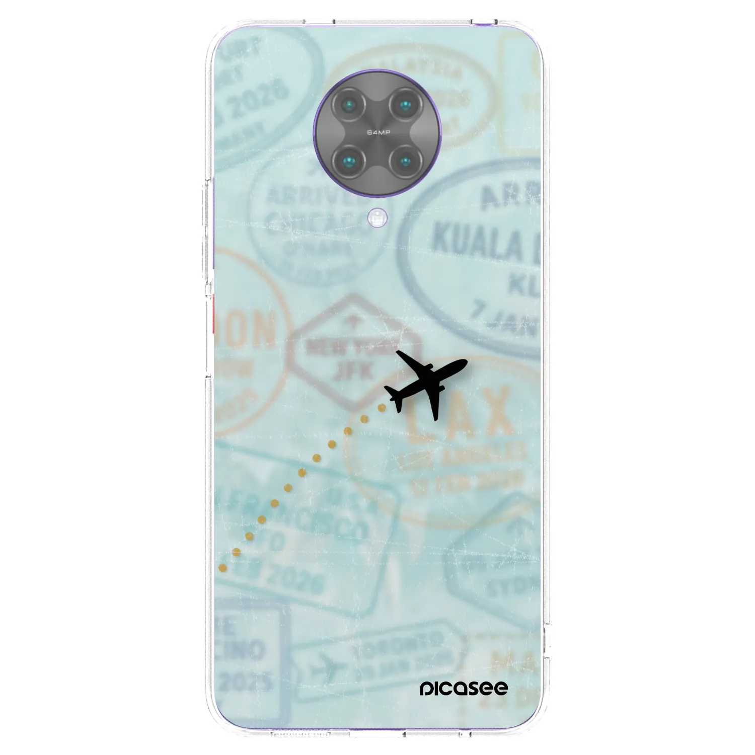 Picasee Xiaomi Poco F2 Pro Hülle - Transparentes Silikon - FLIGHT PATH