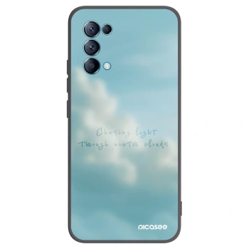 Picasee OPPO Reno 5 5G Hülle - Schwarzes Silikon - CHASiNG LIGHT