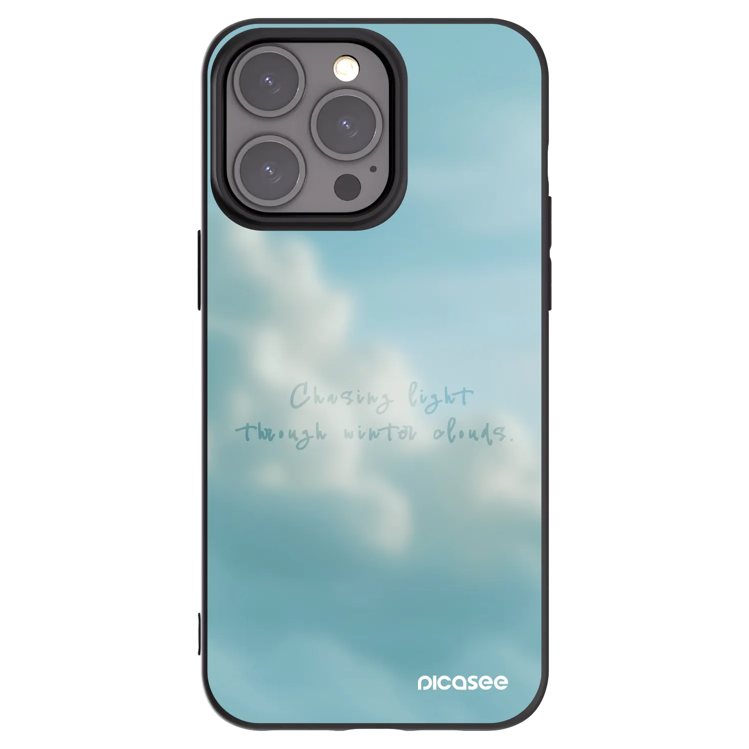 Picasee Apple iPhone 15 Pro Max Hülle - Schwarzes Silikon - CHASiNG LIGHT