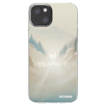 Picasee Apple iPhone 15 Plus Hülle - Transparentes Silikon - IN TRANSIT