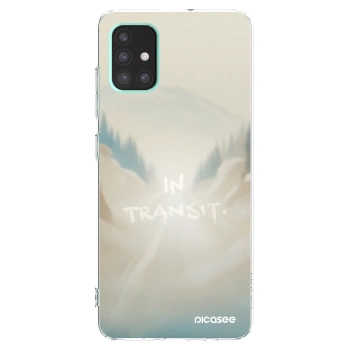 Picasee Samsung Galaxy A51 A515F Hülle - Transparentes Silikon - IN TRANSIT