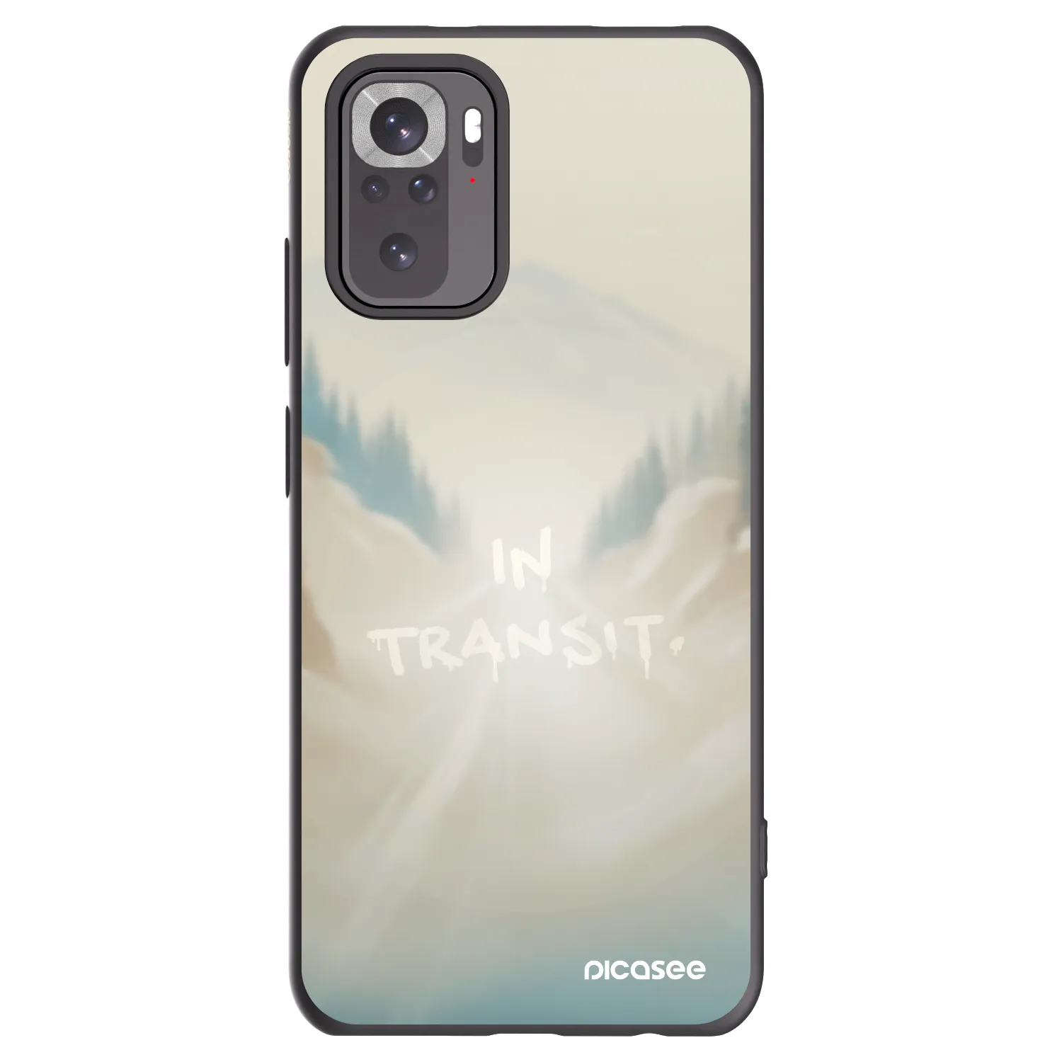 Picasee Xiaomi Redmi Note 10 Hülle - Schwarzes Silikon - IN TRANSIT