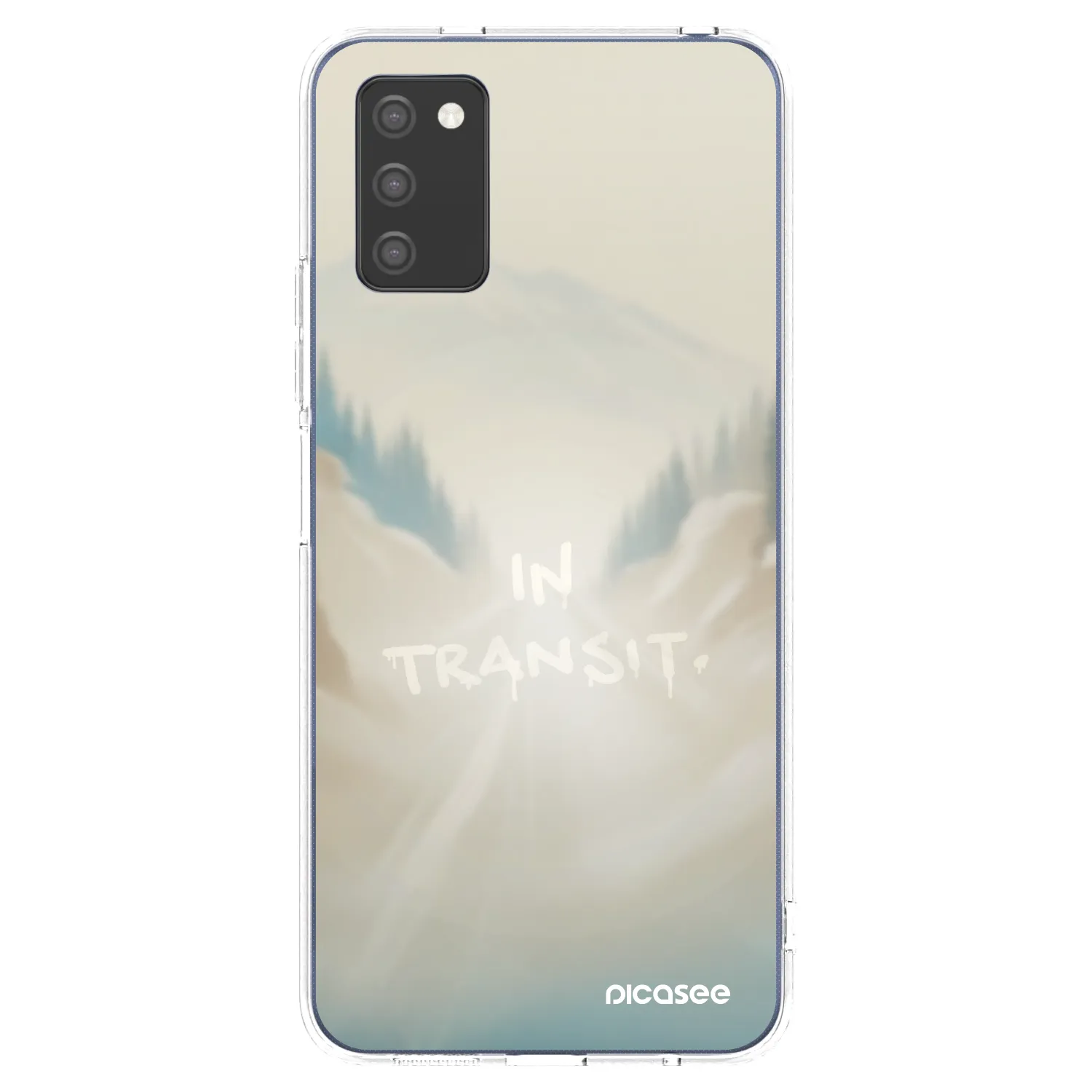 Picasee Samsung Galaxy A03s A037G Hülle - Transparentes Silikon - IN TRANSIT