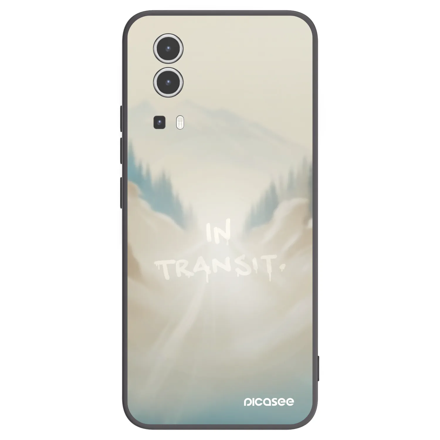 Picasee Vivo Y72 5G Hülle - Schwarzes Silikon - IN TRANSIT