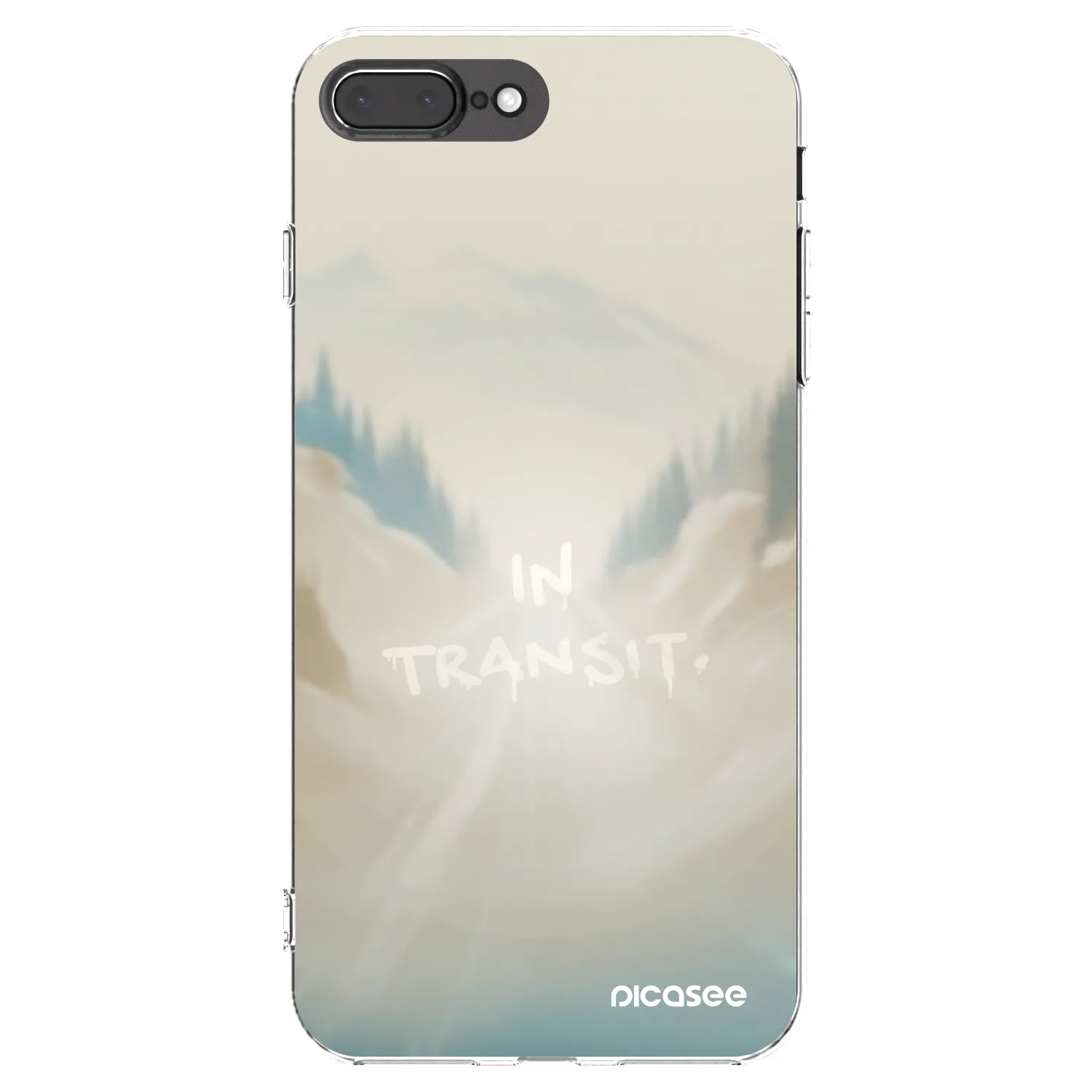Picasee Apple iPhone 7 Plus Hülle - Transparentes Silikon - IN TRANSIT