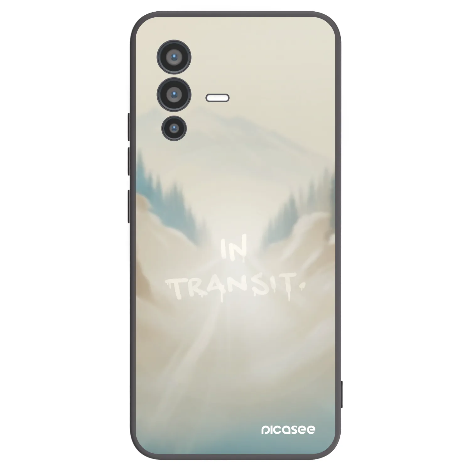 Picasee Vivo V23 5G Hülle - Schwarzes Silikon - IN TRANSIT