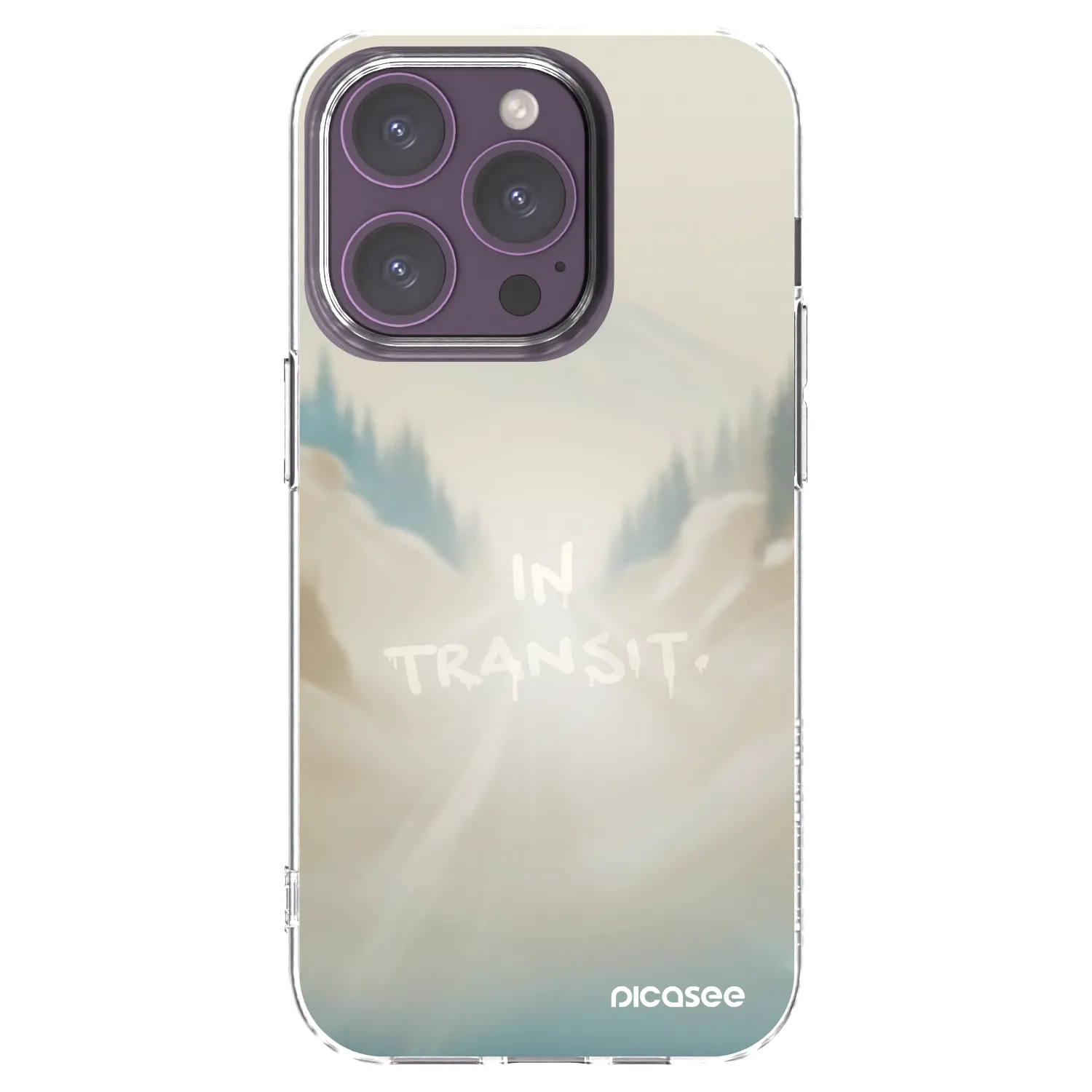 Picasee Apple iPhone 14 Pro Hülle - Transparentes Silikon - IN TRANSIT
