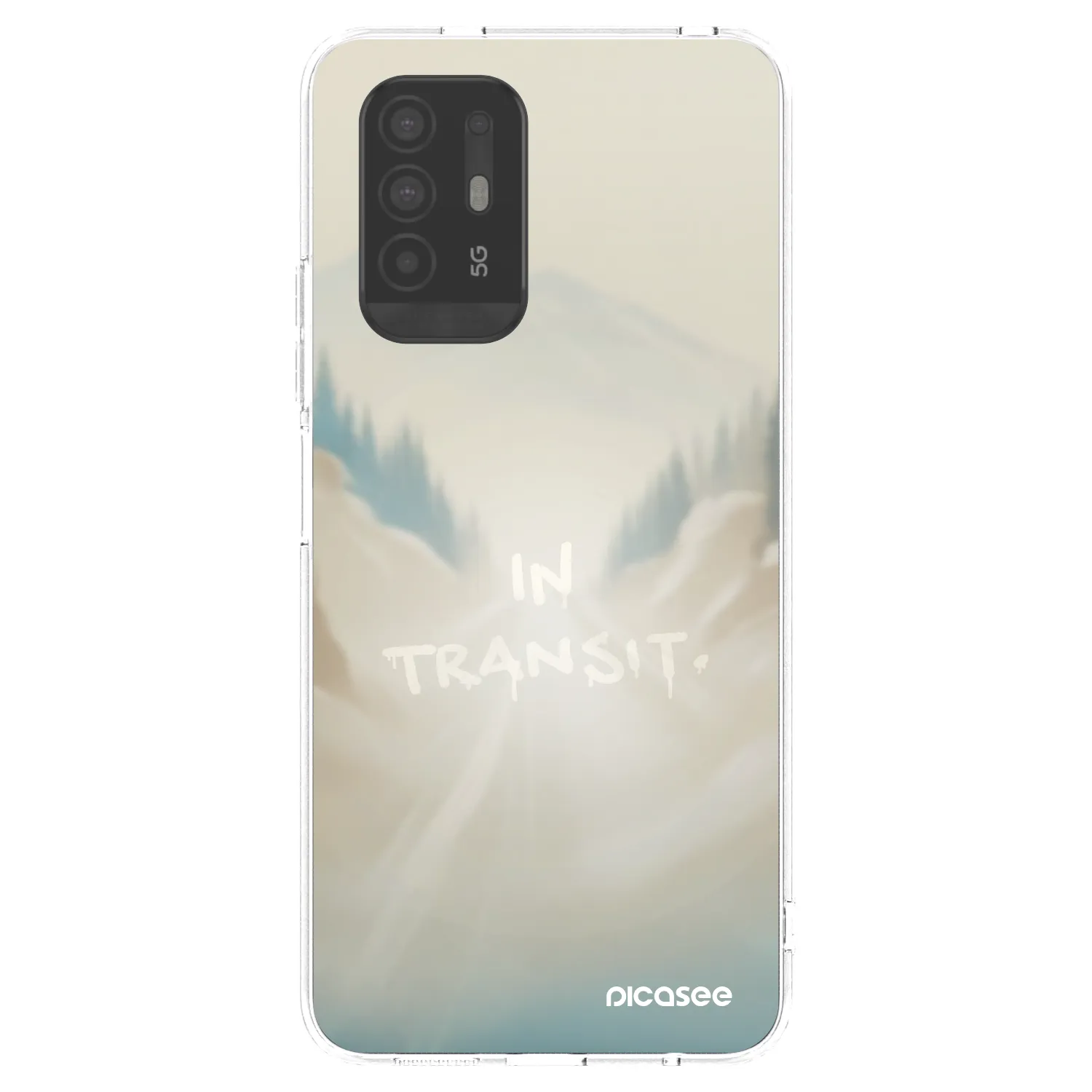 Picasee OPPO A94 5G Hülle - Transparentes Silikon - IN TRANSIT