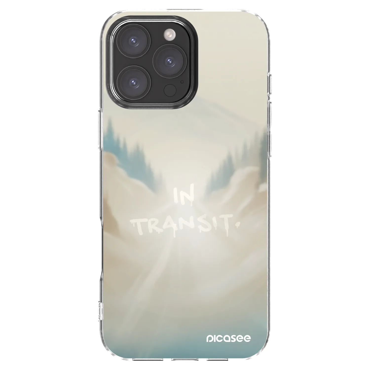 Picasee Apple iPhone 16 Pro Max Hülle - Transparentes Silikon - IN TRANSIT