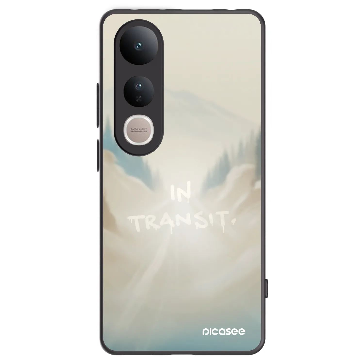 Picasee Vivo V50 Lite 5G Hülle - Schwarzes Silikon - IN TRANSIT