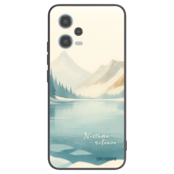 Picasee Xiaomi Redmi Note 12 5G Hülle - Schwarzes Silikon - NOTHERN SILENCE