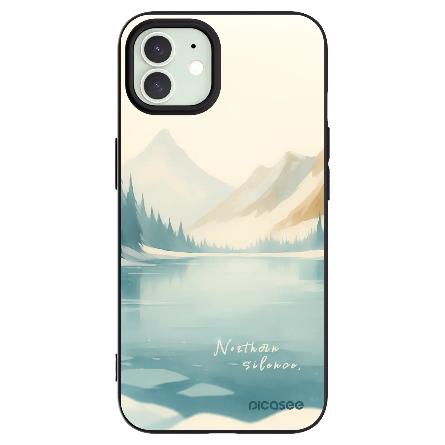 Picasee Apple iPhone 12 Hülle - Schwarzes Silikon - NOTHERN SILENCE