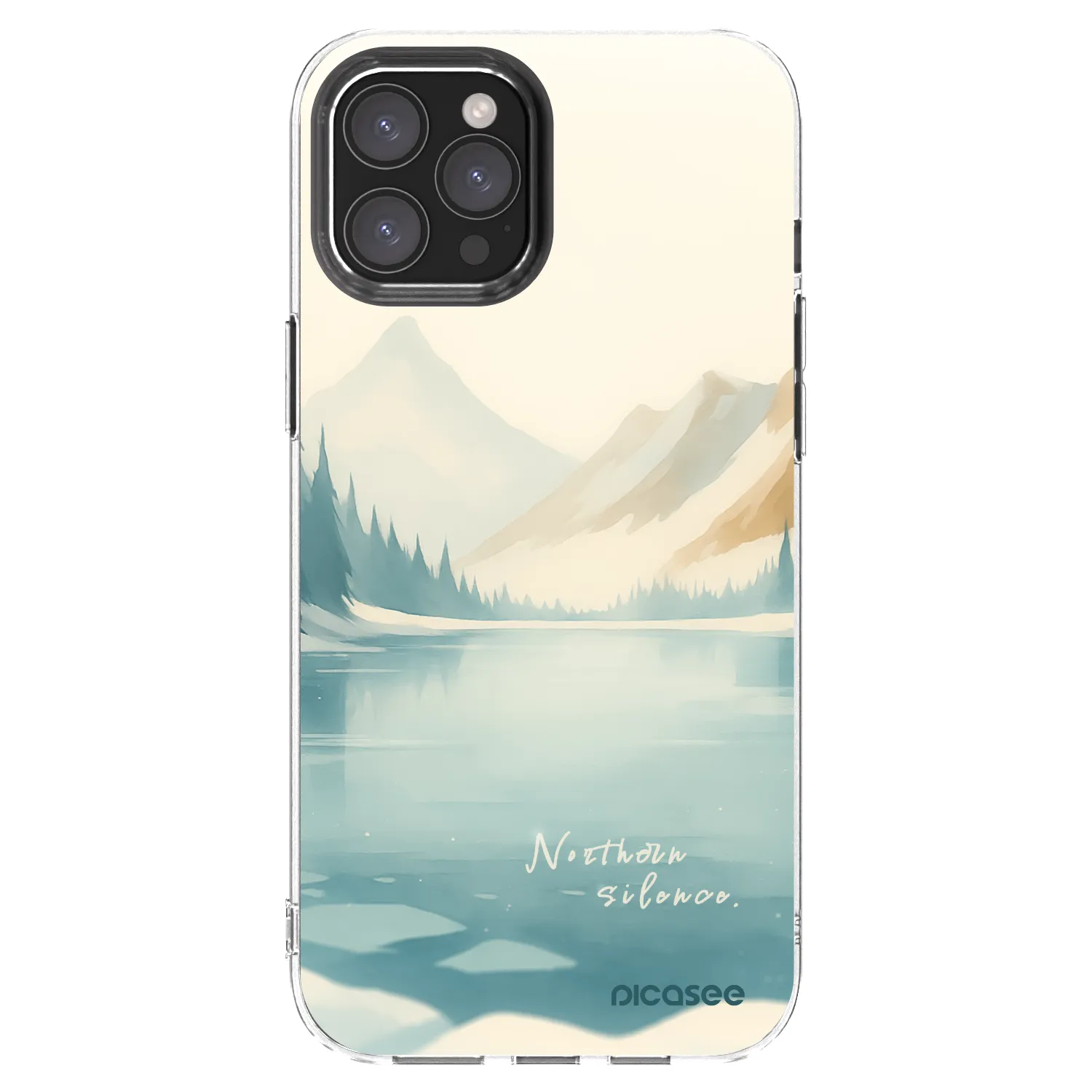 Picasee Apple iPhone 12 Pro Max Hülle - Transparentes Silikon - NOTHERN SILENCE