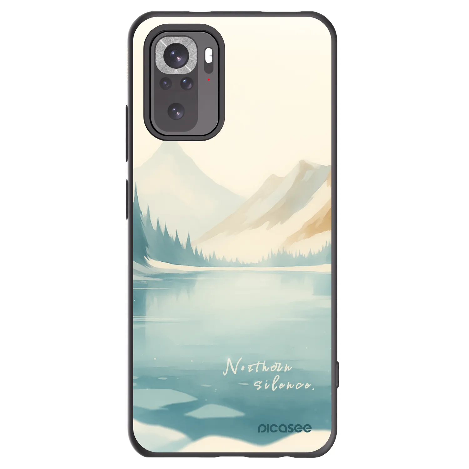 Picasee Xiaomi Redmi Note 10 Hülle - Schwarzes Silikon - NOTHERN SILENCE