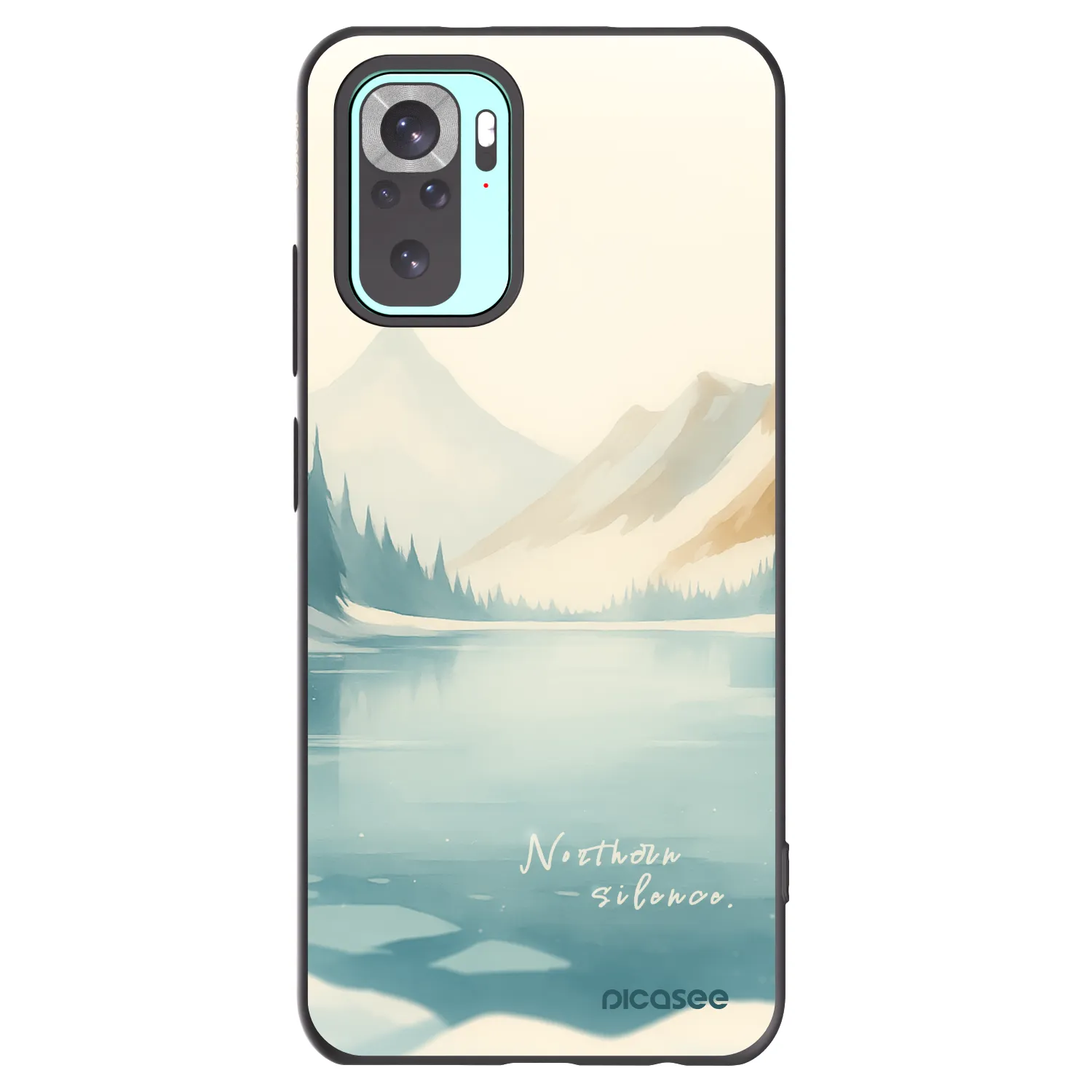 Picasee Xiaomi Redmi Note 10 Pro Hülle - Schwarzes Silikon - NOTHERN SILENCE