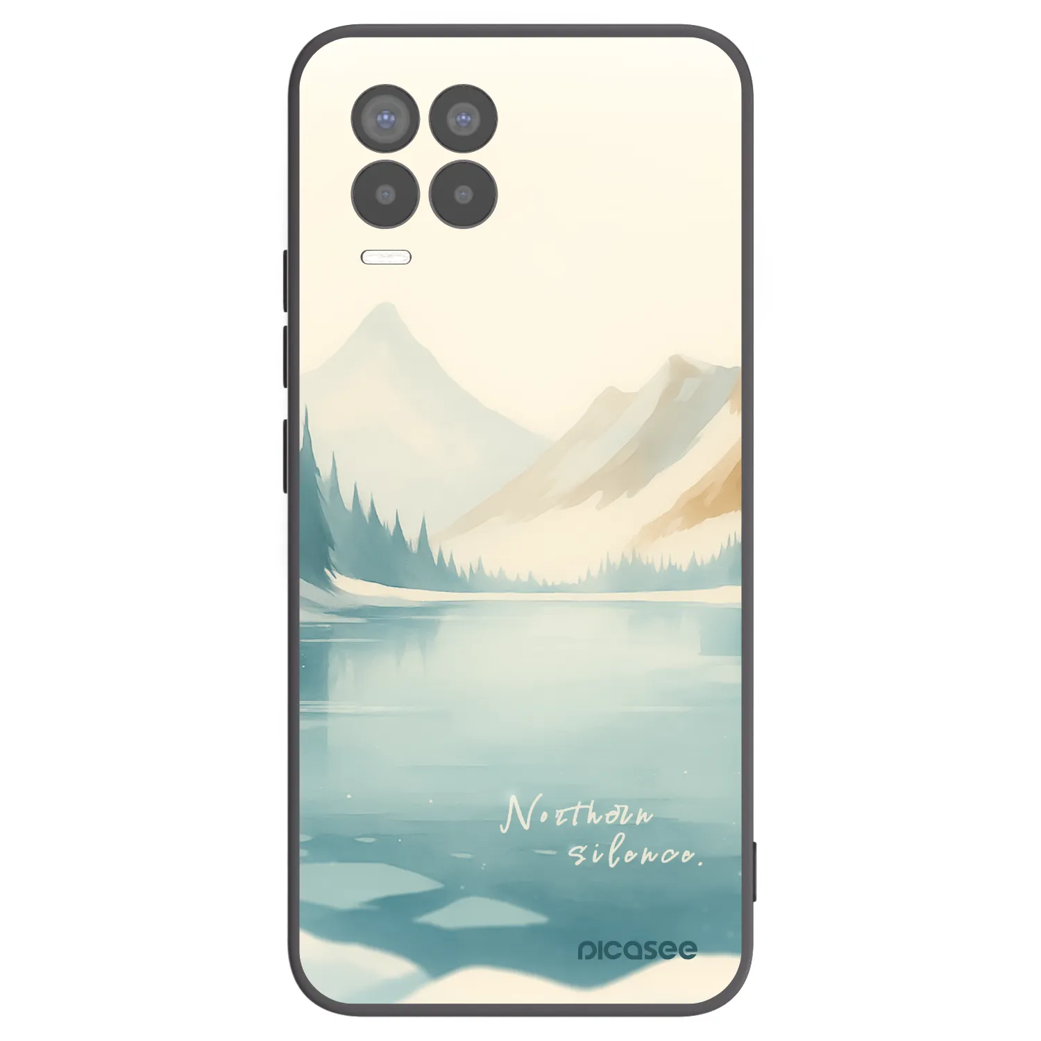 Picasee Realme 8 4G Hülle - Schwarzes Silikon - NOTHERN SILENCE