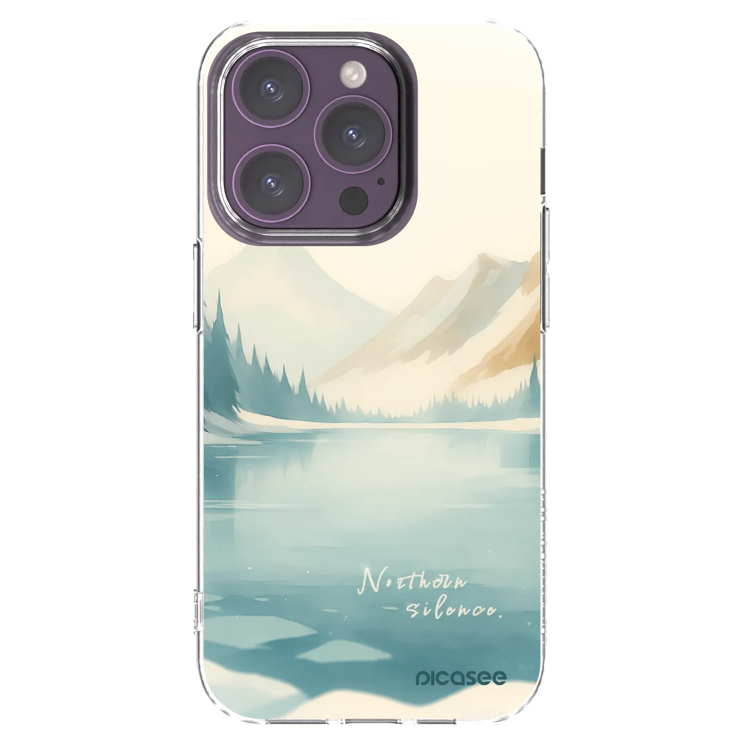 Picasee Apple iPhone 14 Pro Hülle - Transparentes Silikon - NOTHERN SILENCE
