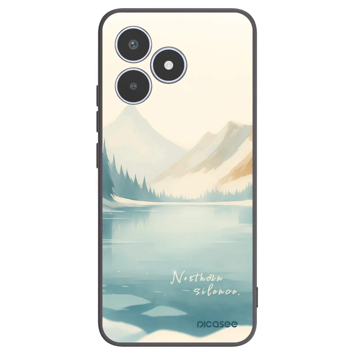 Picasee Realme C53 Hülle - Schwarzes Silikon - NOTHERN SILENCE