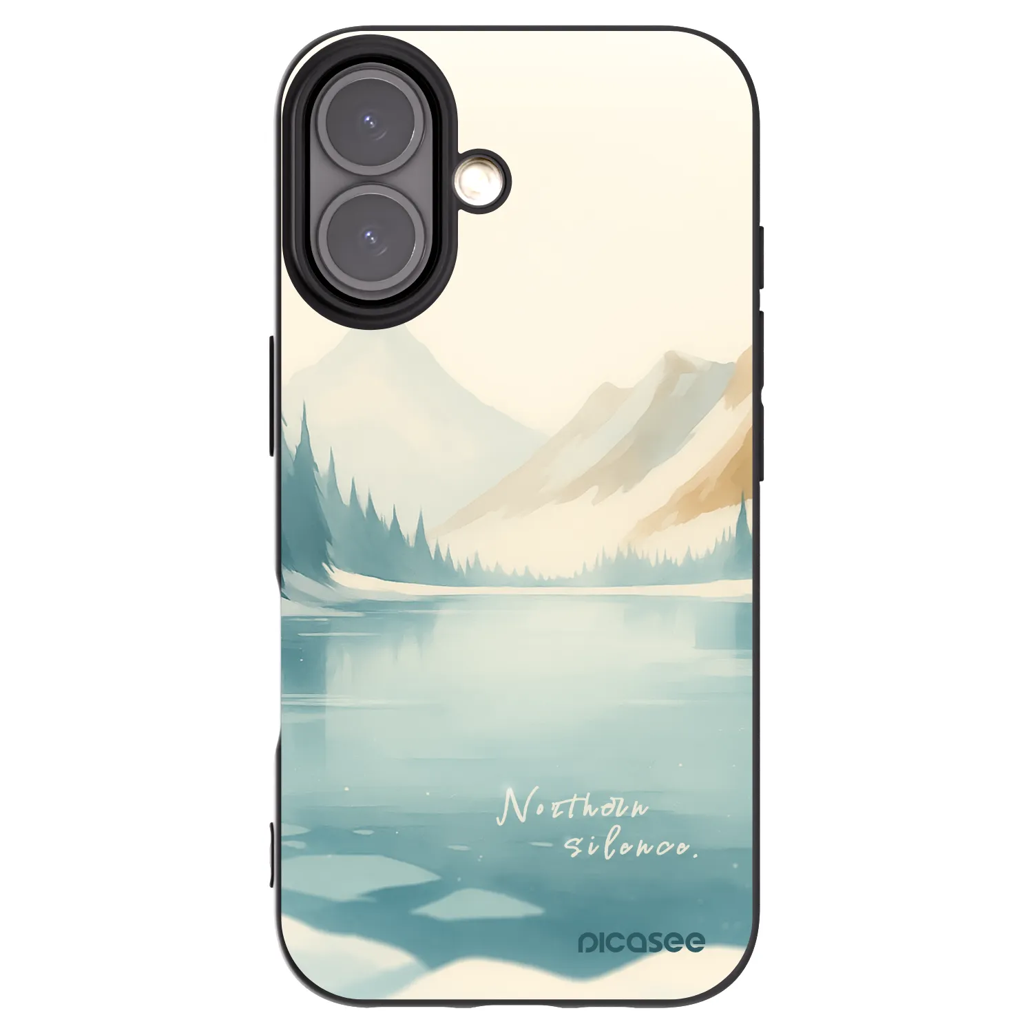 Picasee Apple iPhone 16 Hülle - Schwarzes Silikon - NOTHERN SILENCE