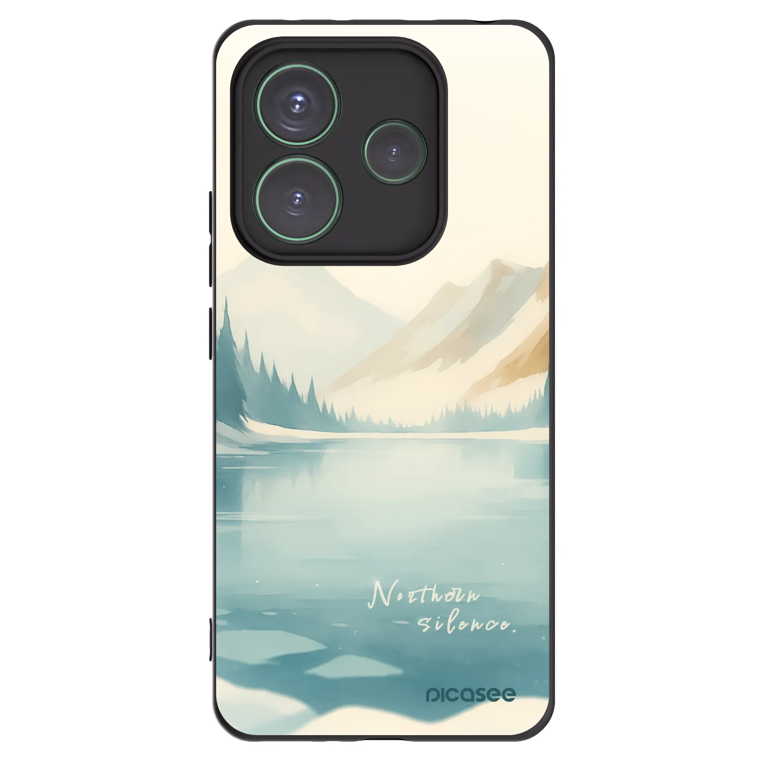 Picasee Xiaomi Redmi Note 14 5G Hülle - Schwarzes Silikon - NOTHERN SILENCE