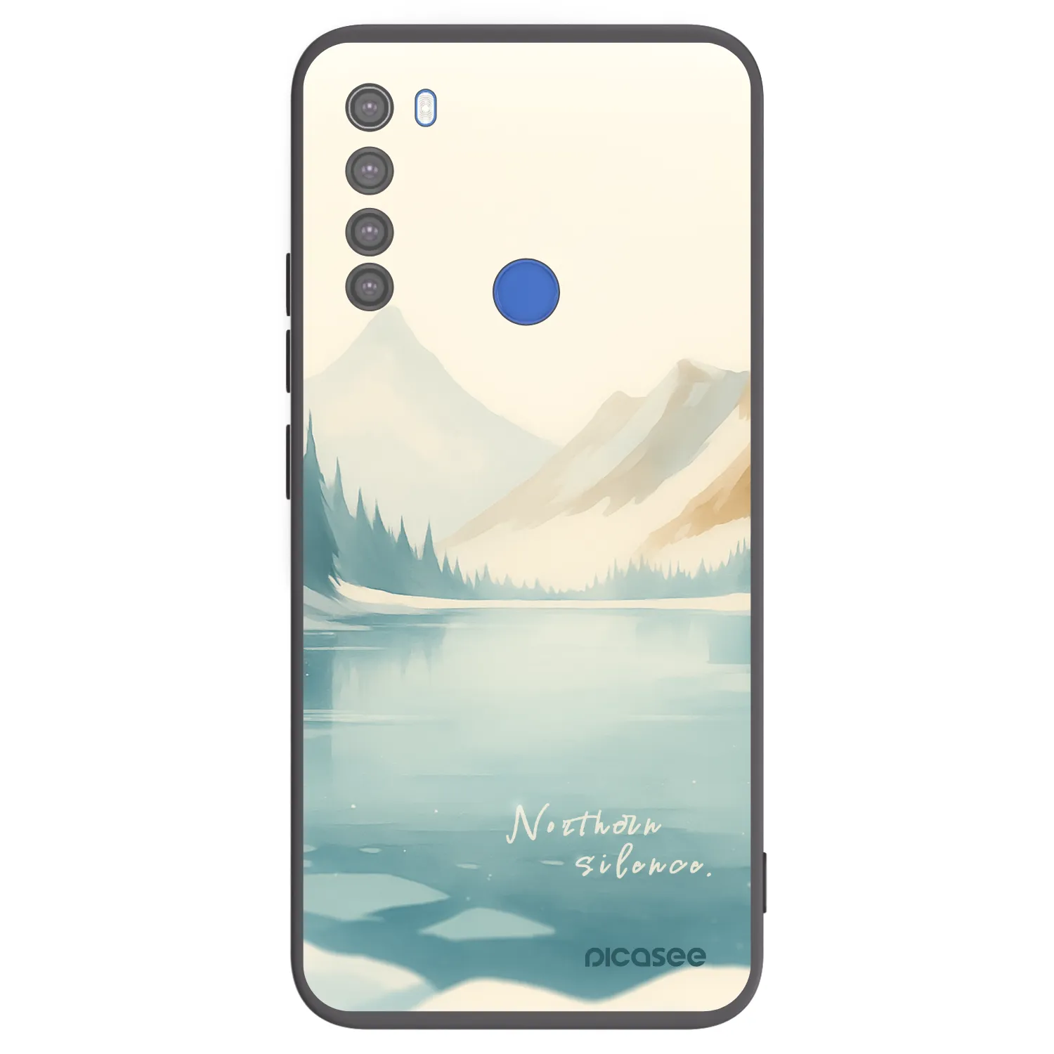 Picasee Xiaomi Redmi Note 8T Hülle - Schwarzes Silikon - NOTHERN SILENCE