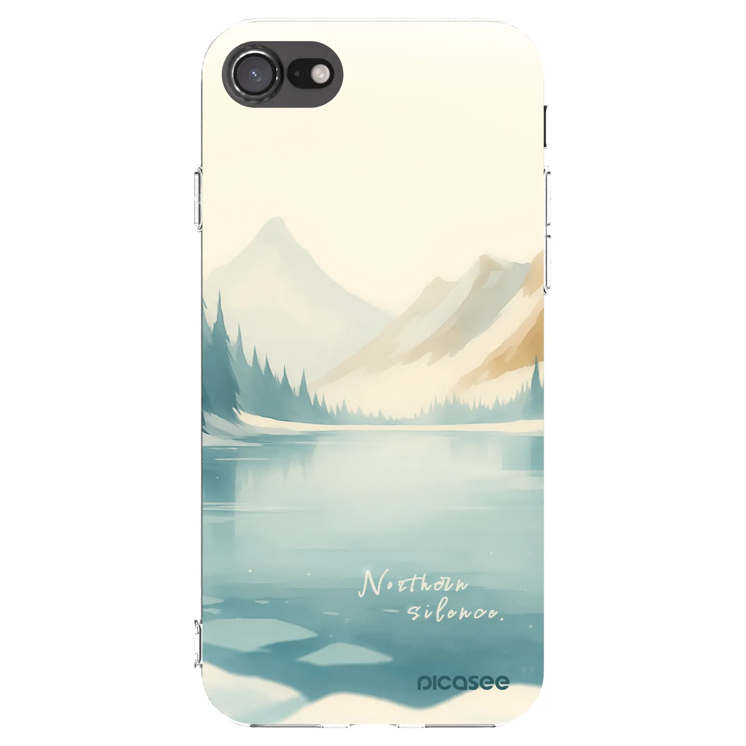 Picasee Apple iPhone SE 2020 Hülle - Transparentes Silikon - NOTHERN SILENCE