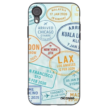 Picasee Apple iPhone XR Hülle - Schwarzes Silikon - PASSPORT EDITION