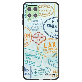 Picasee Samsung Galaxy A22 A225F 4G Hülle - Schwarzes Silikon - PASSPORT EDITION