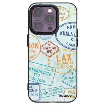 Picasee Apple iPhone 14 Pro Hülle - Schwarzes Silikon - PASSPORT EDITION