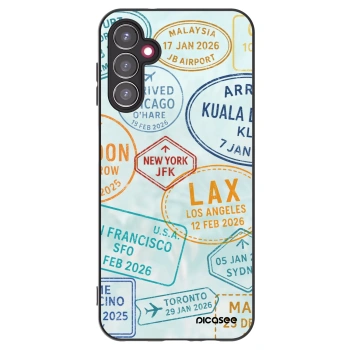 Picasee Samsung Galaxy A14 5G A146P Hülle - Schwarzes Silikon - PASSPORT EDITION