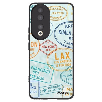 Picasee Honor 90 5G Hülle - Schwarzes Silikon - PASSPORT EDITION