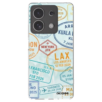 Picasee Xiaomi Redmi Note 13 4G Hülle - Transparentes Silikon - PASSPORT EDITION